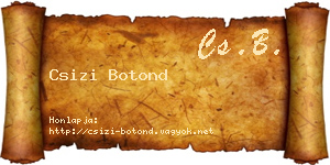 Csizi Botond névjegykártya