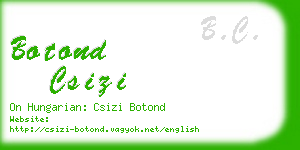 botond csizi business card